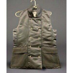 Geoffrey Beene Sport Black Vest Size Medium Zip Up Buttoned